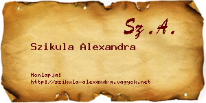 Szikula Alexandra névjegykártya